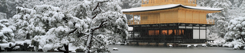 金閣寺の雪